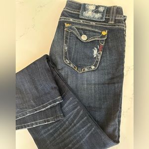 Woman’s MEK Denim New York Boot Cut Distressed Jeans- Size 30